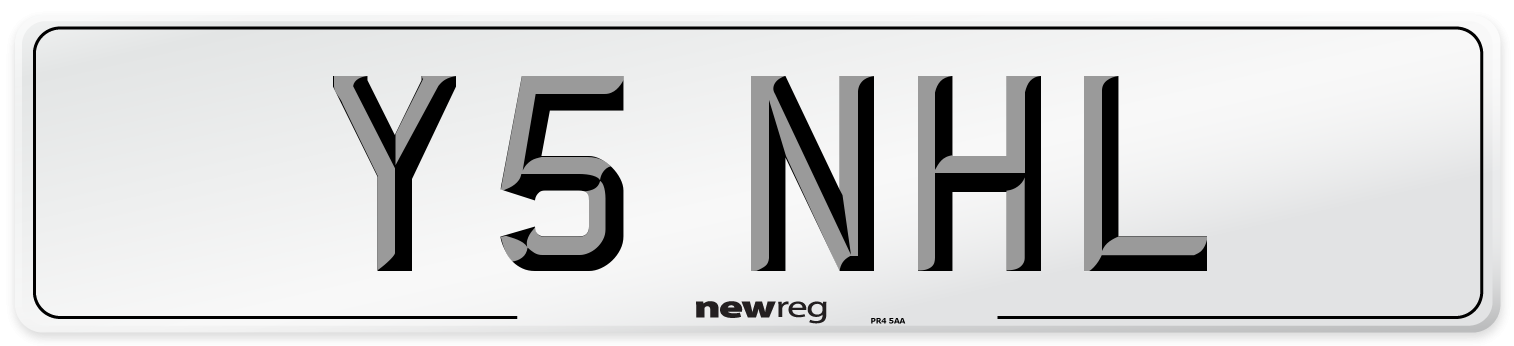 Y5 NHL Number Plate from New Reg